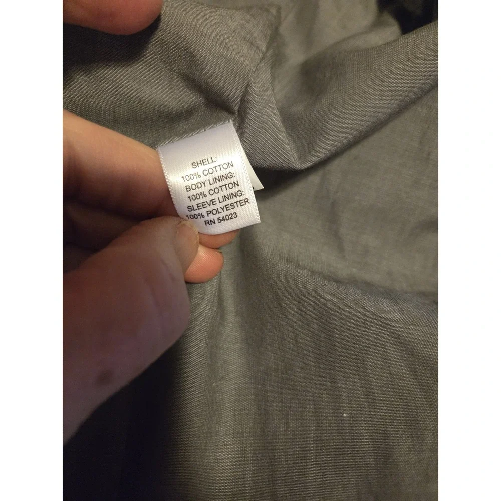 Banana Republic Modern Fit suit jacket in a classic gray pinstripe pattern,...